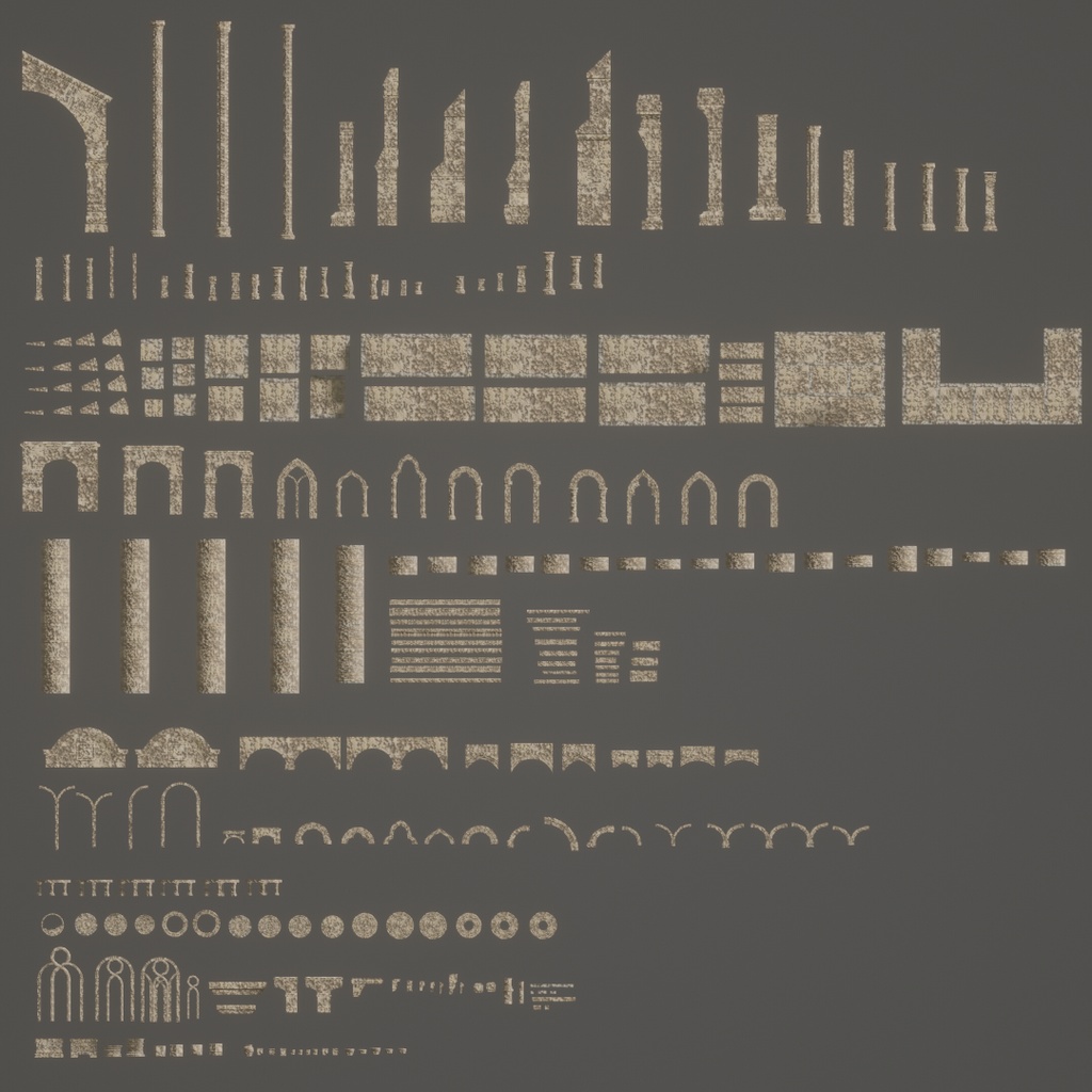 3Dモデル「廃れた世界の資材セット5」