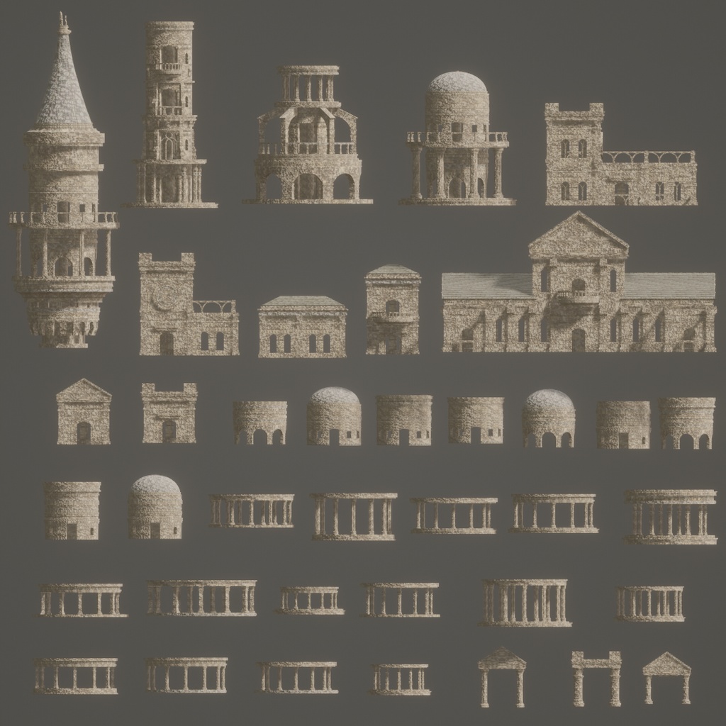 3Dモデル「廃れた世界の資材セット5」