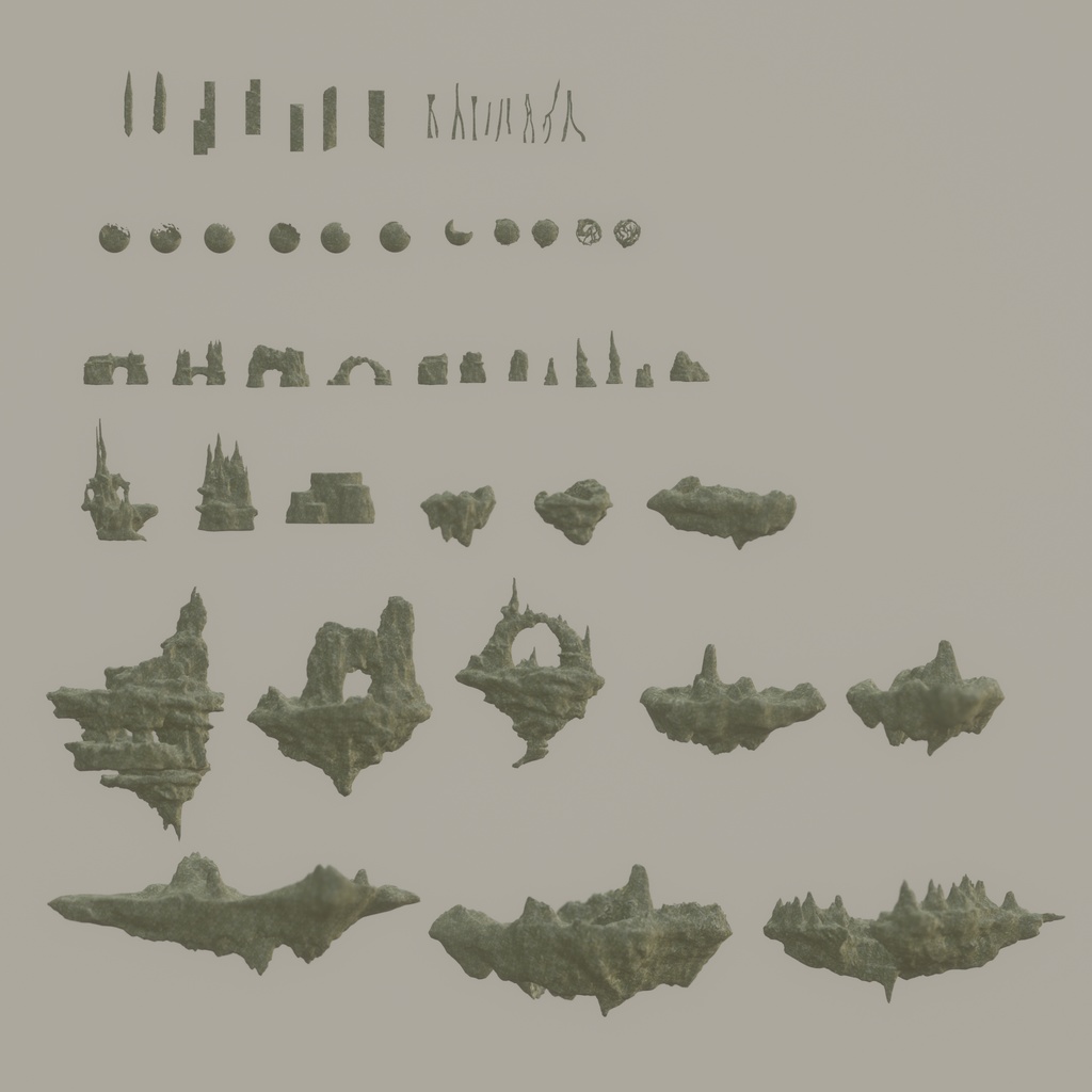 3Dモデル「廃れた世界の資材セット6」