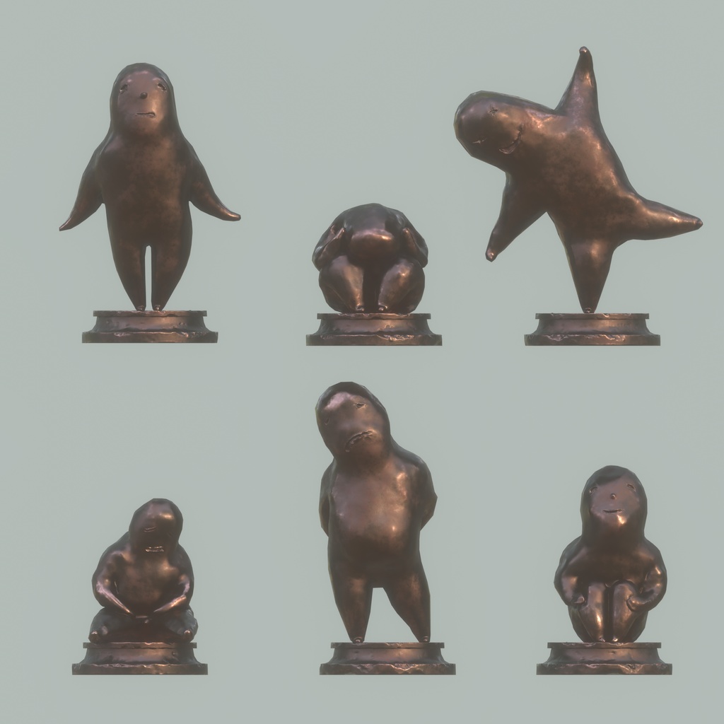 3Dモデル「奇妙な駒セット0」