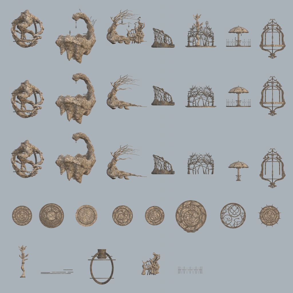 3Dモデル「廃れた世界の資材セット8」