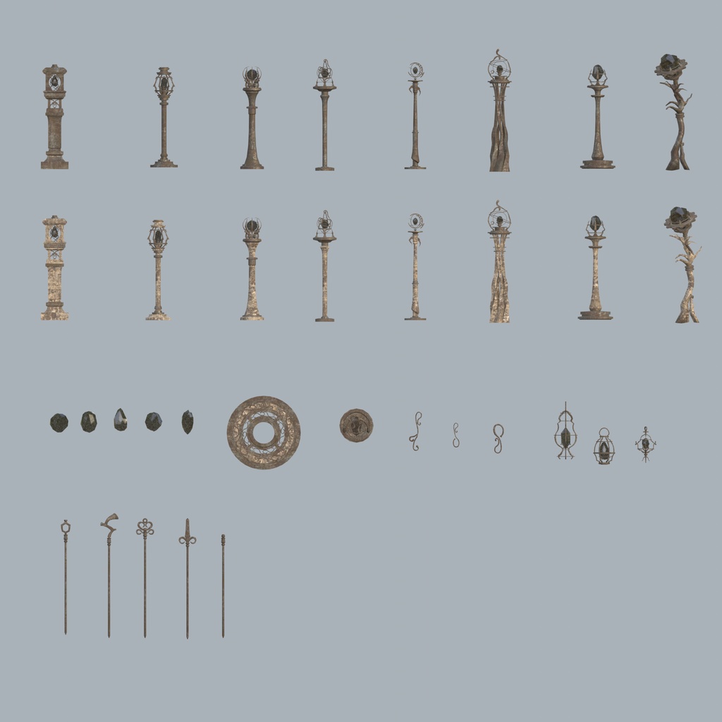 3Dモデル「廃れた世界の資材セット8」