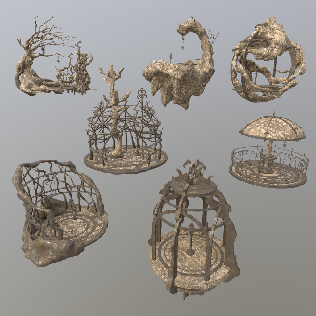 3Dモデル「廃れた世界の資材セット8」