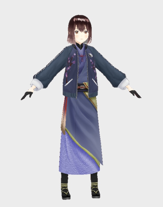 【VRoid衣装】スカジャン+着物衣装