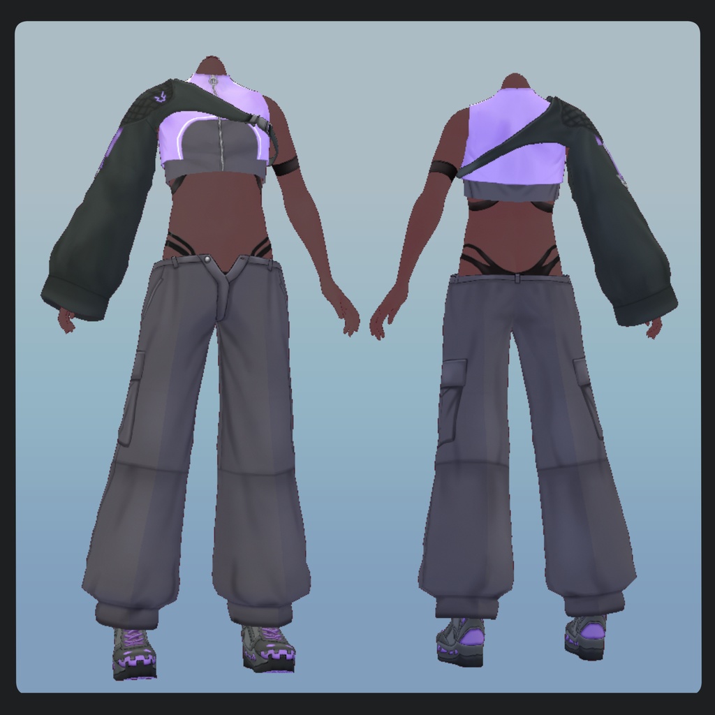 #VRoid サイバーパンク風ダンス衣装