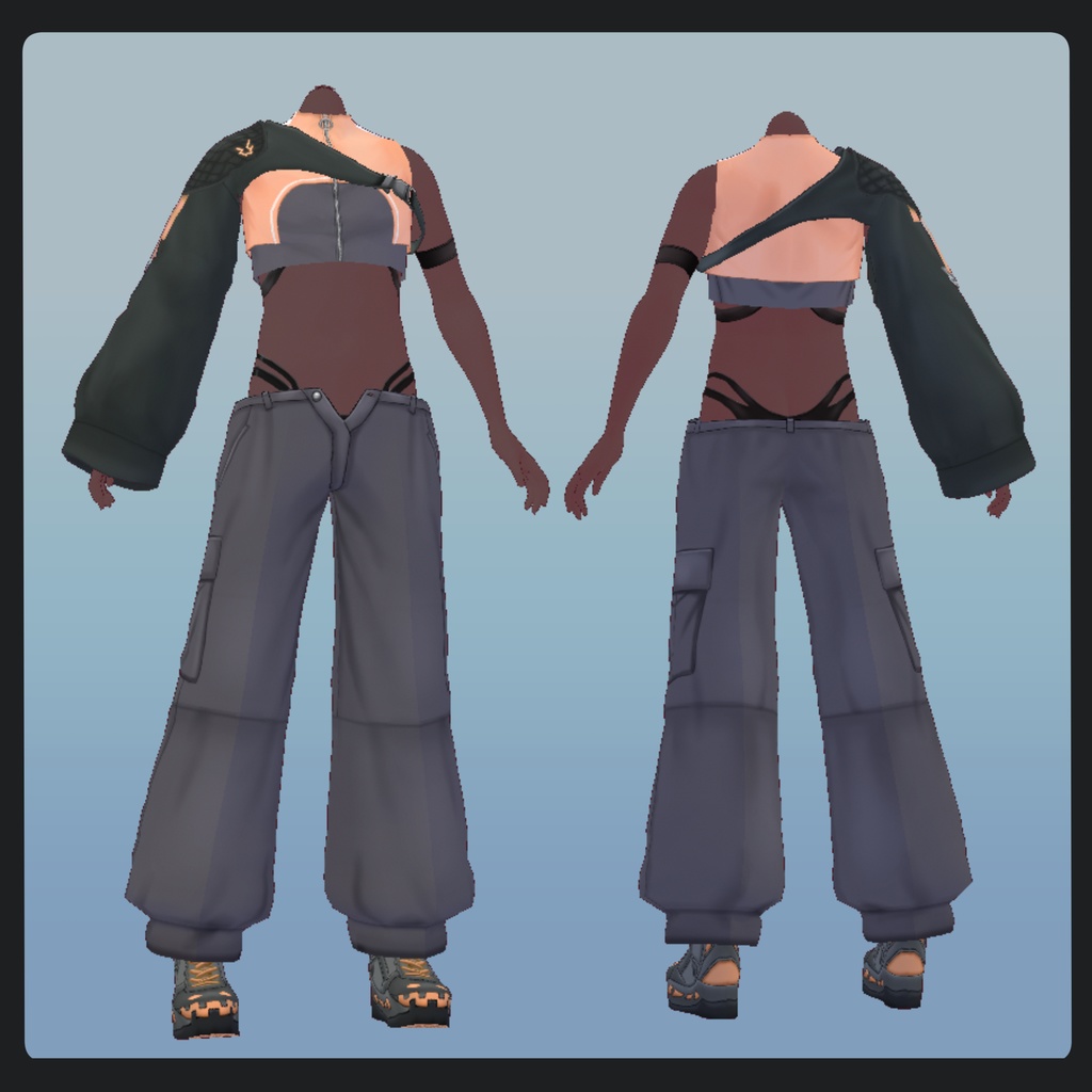 #VRoid サイバーパンク風ダンス衣装