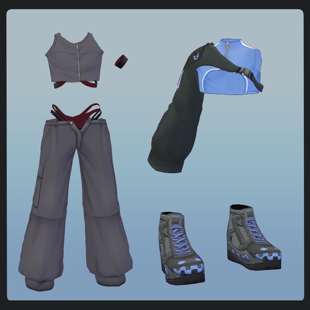 #VRoid サイバーパンク風ダンス衣装