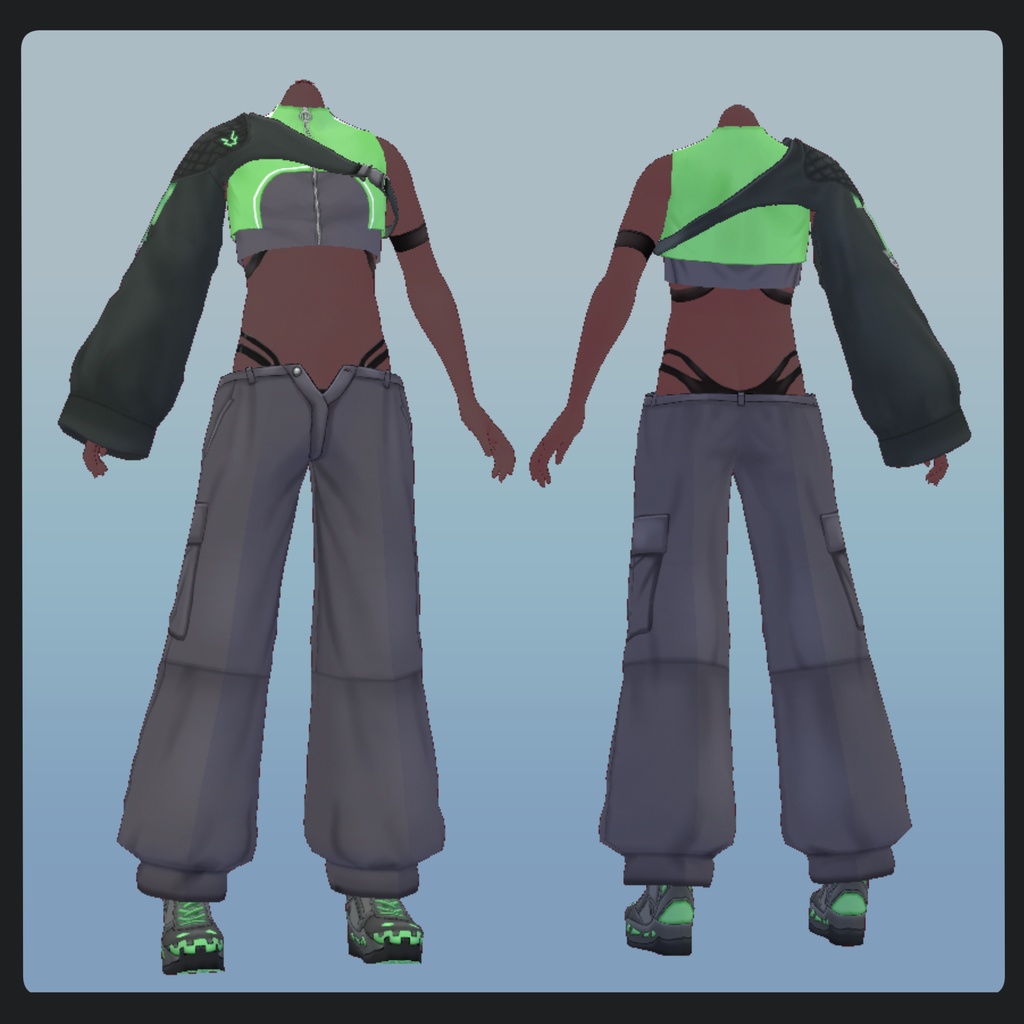 #VRoid サイバーパンク風ダンス衣装