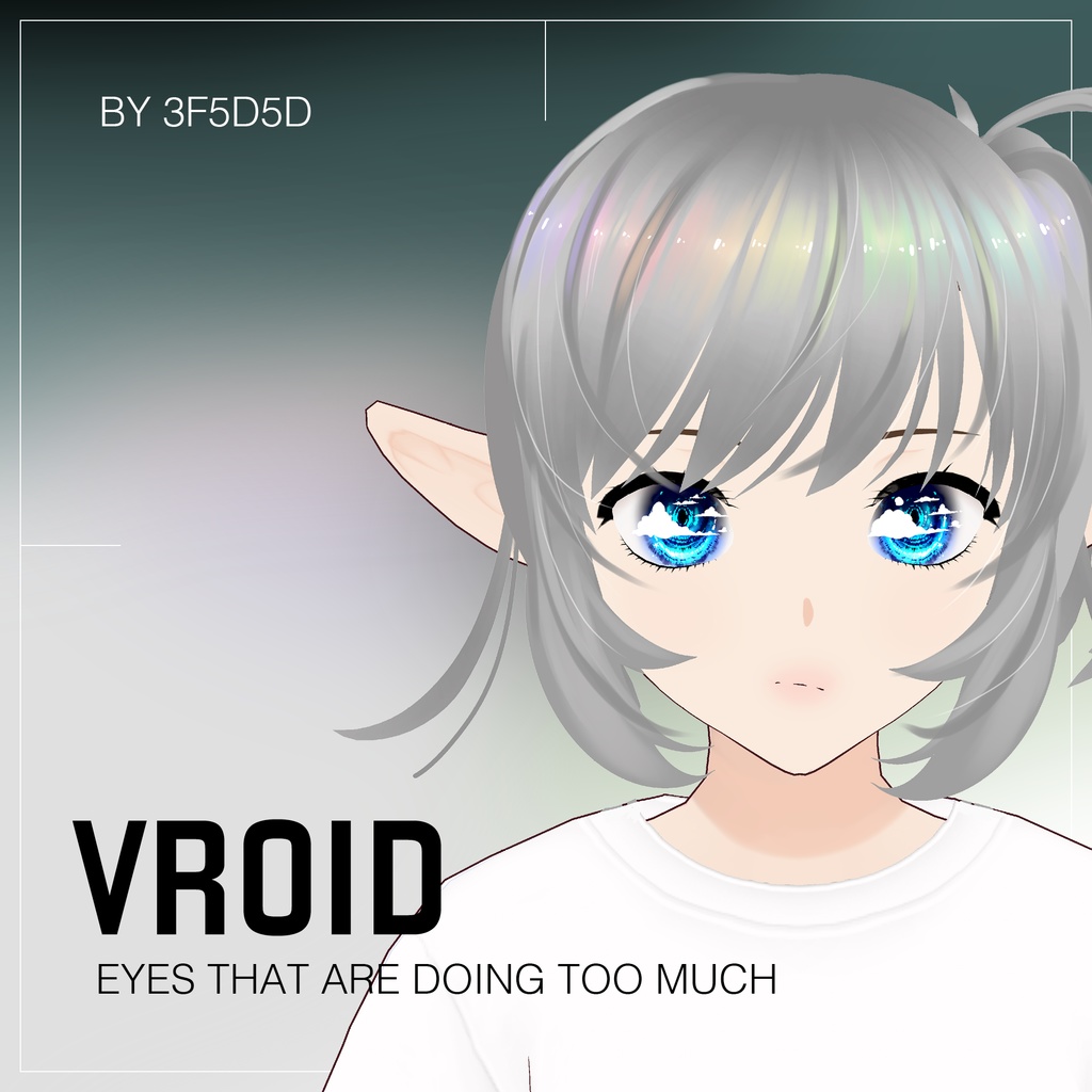 Digital Product // Free Vroid eyes // Rainbow colors // Eye texture // Cute theme // 無料 アイズ