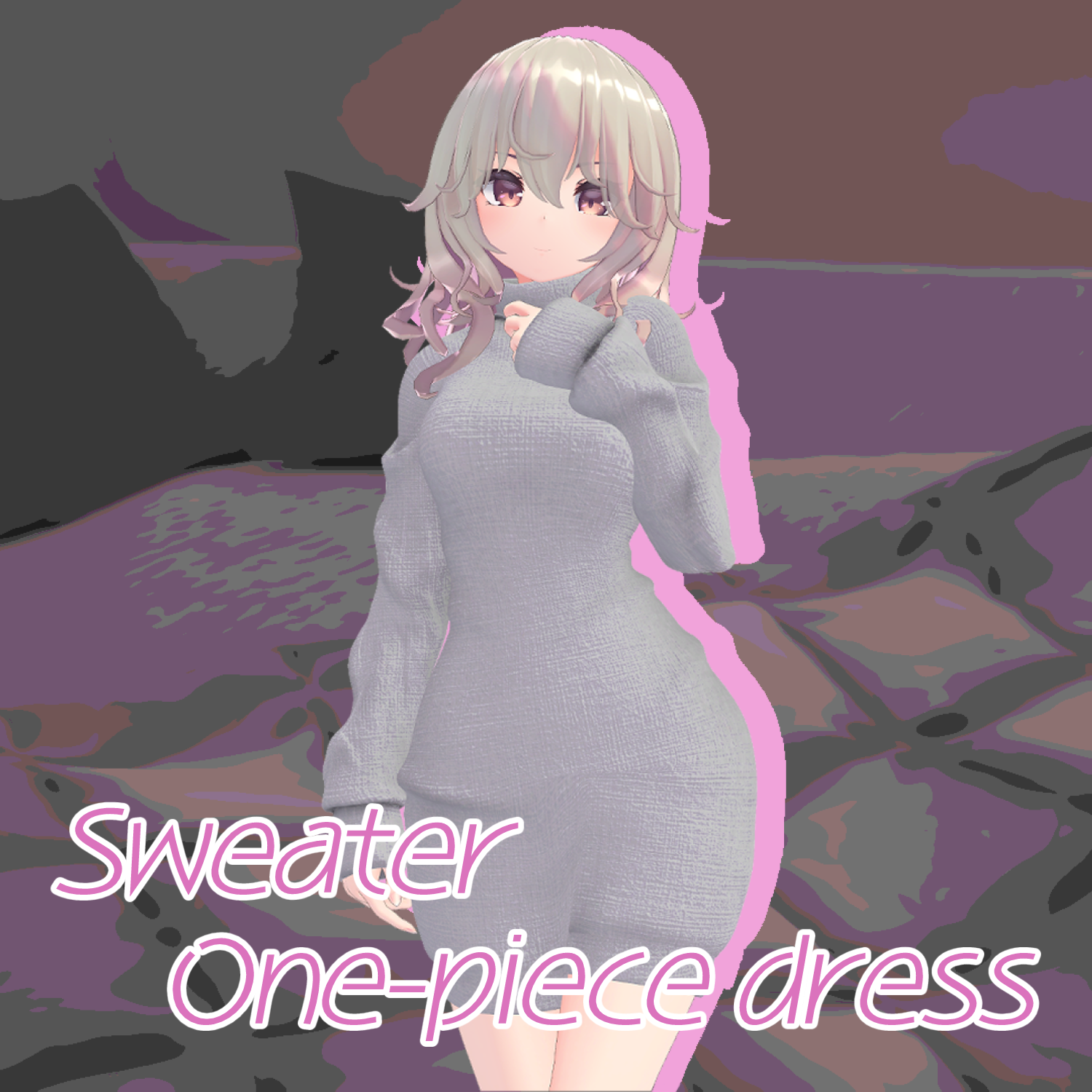 【FLASTOREアバター用】Sweater One-piece dress