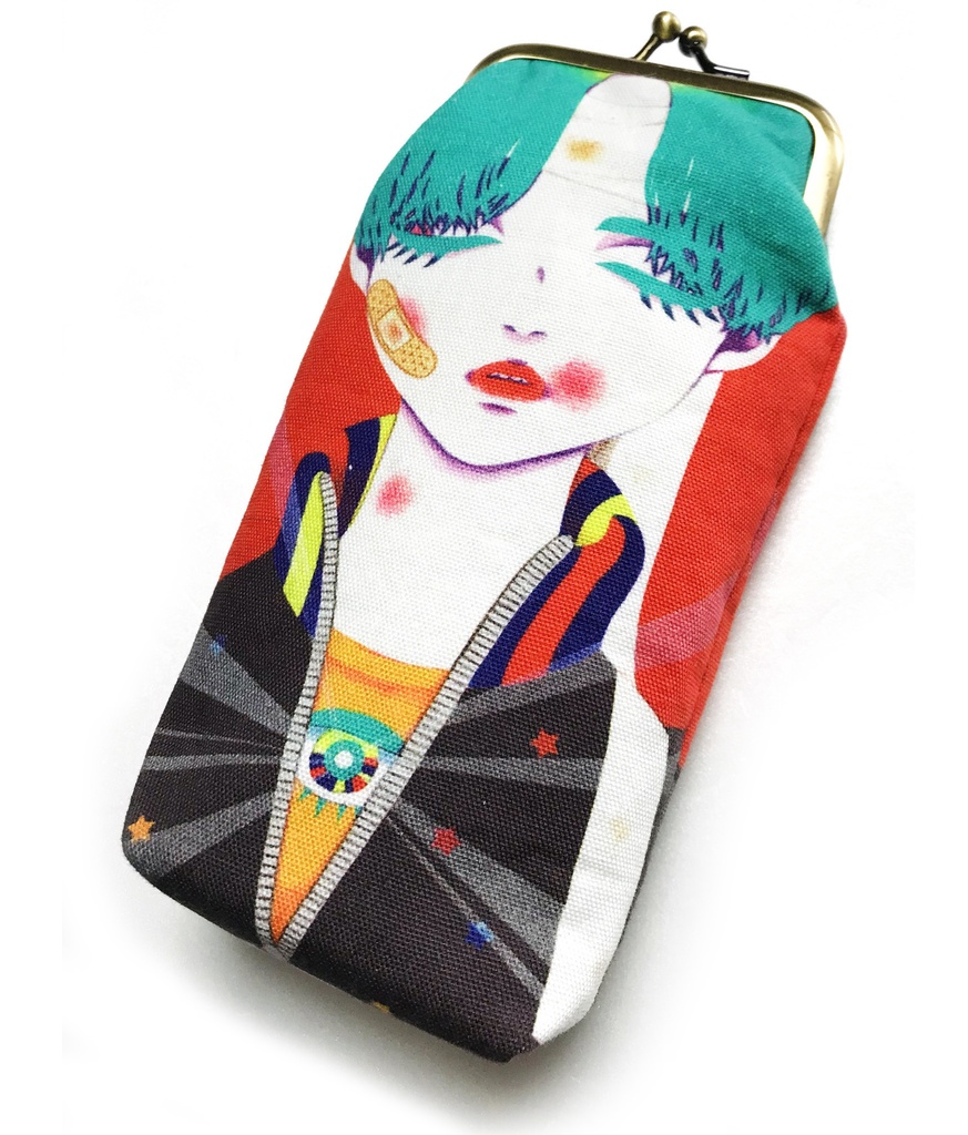 【ラス１】夕方少年のがま口ポーチ