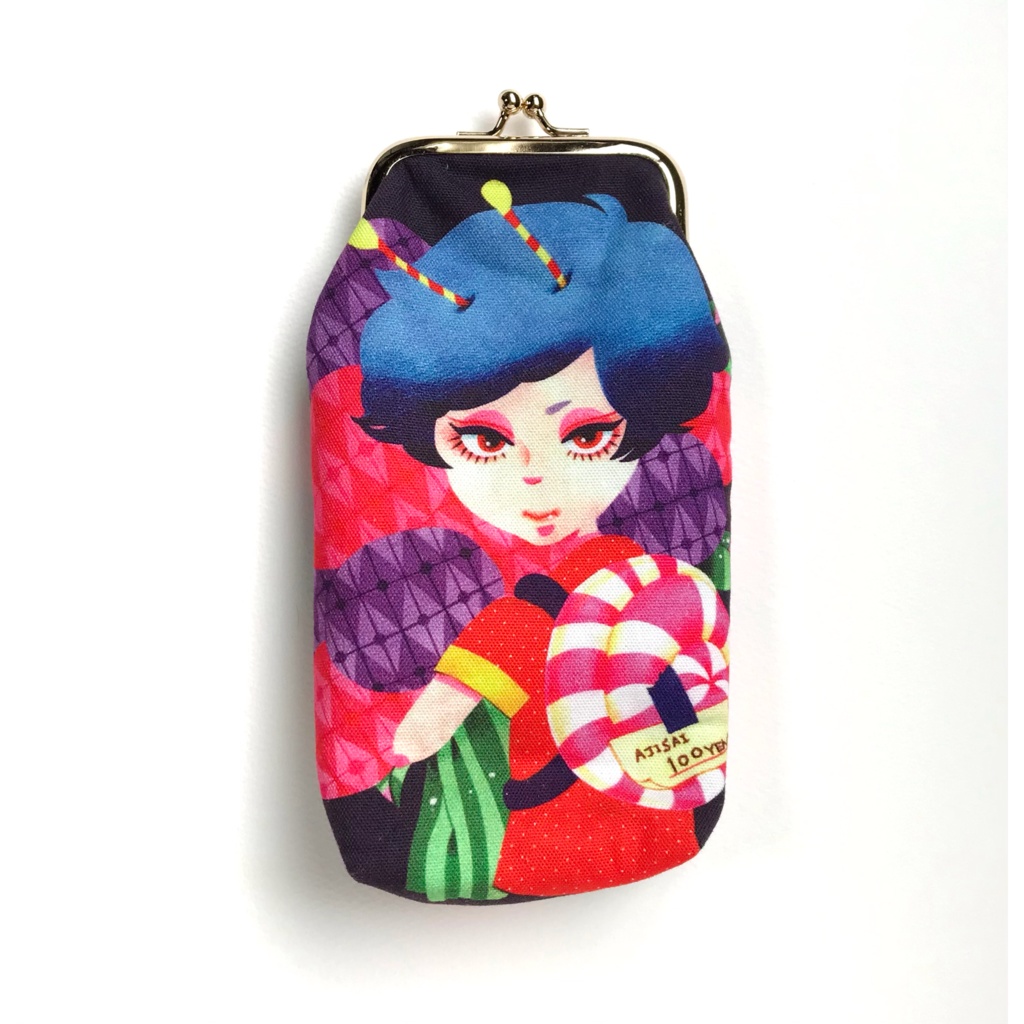 【ラス１】あじさい売り少年のがま口ポーチ