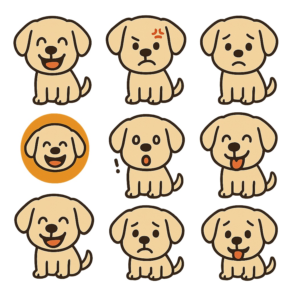 【商用利用可】かわいい動物キャラクター素材パック Vol.1(猿・犬・猫)