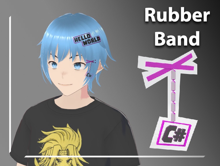 Rubber Band text "C#" [.fbx]