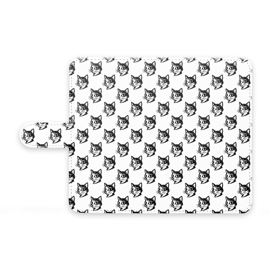 キリ猫 手帳型Androidケース