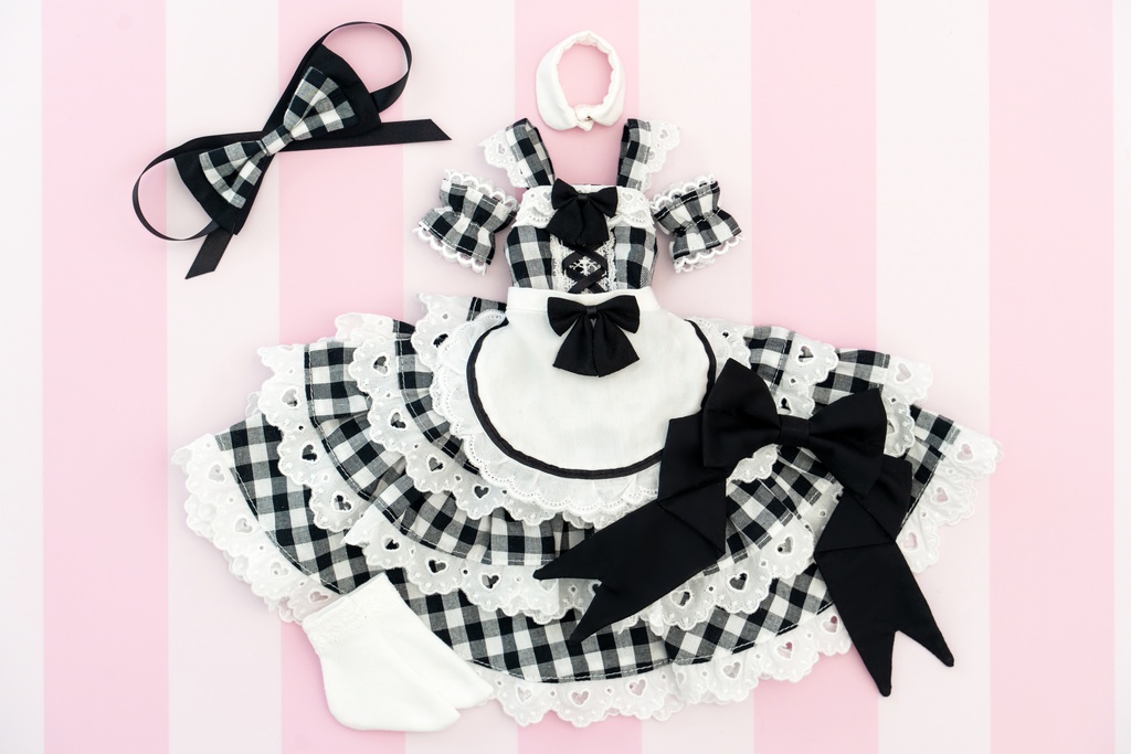 【萌召館】ギンガムチェックジャンパースカート(即納)【MDD/もちあし】