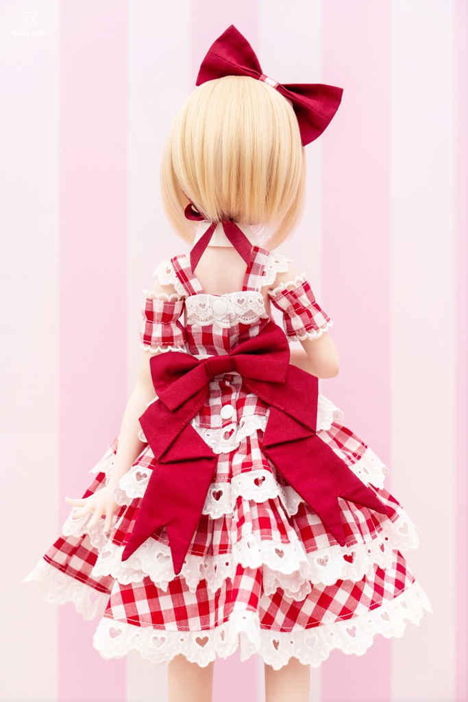 【萌召館】ギンガムチェックジャンパースカート(即納)【MDD/もちあし】