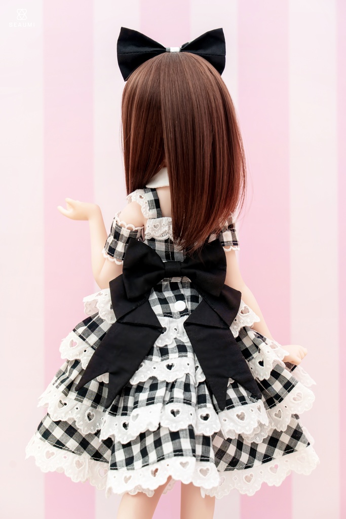 【萌召館】ギンガムチェックジャンパースカート(即納)【MDD/もちあし】