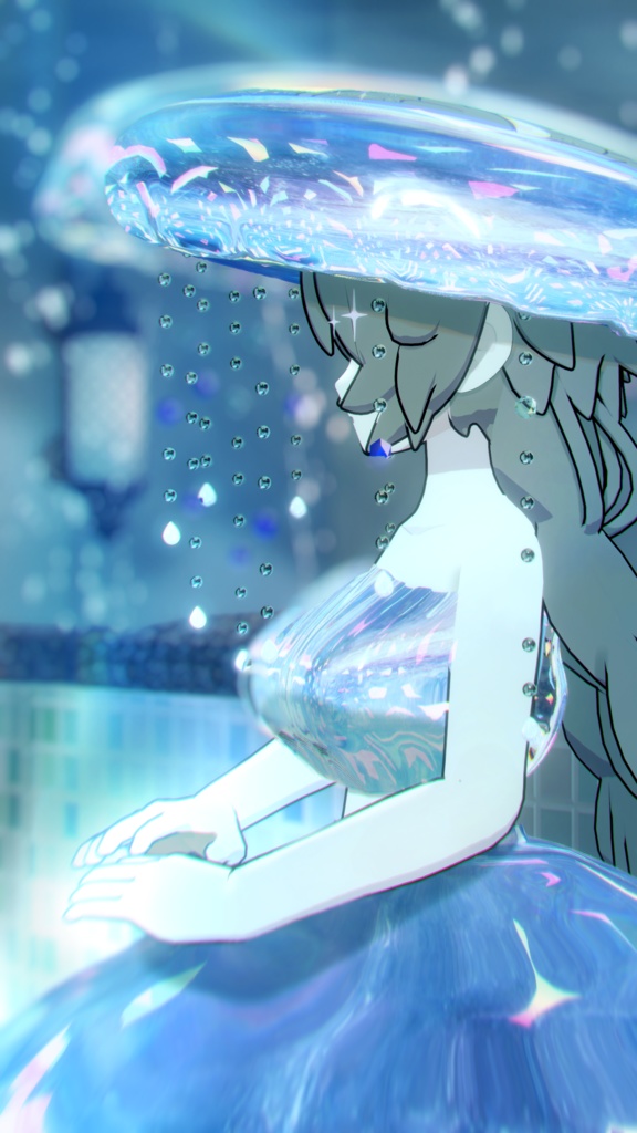 【3D衣装モデル】『海月のお散歩』🫧🪼