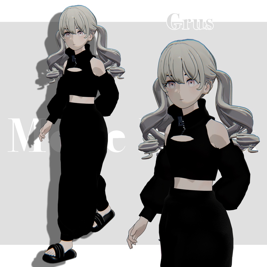 1日限定無料!!!【3D衣装】Mode Black 20アバター
