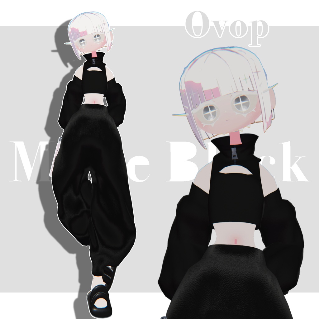 1日限定無料!!!【3D衣装】Mode Black 20アバター