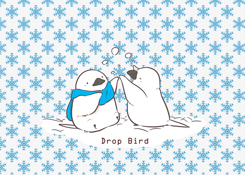 シマエナガの膝掛けブランケット