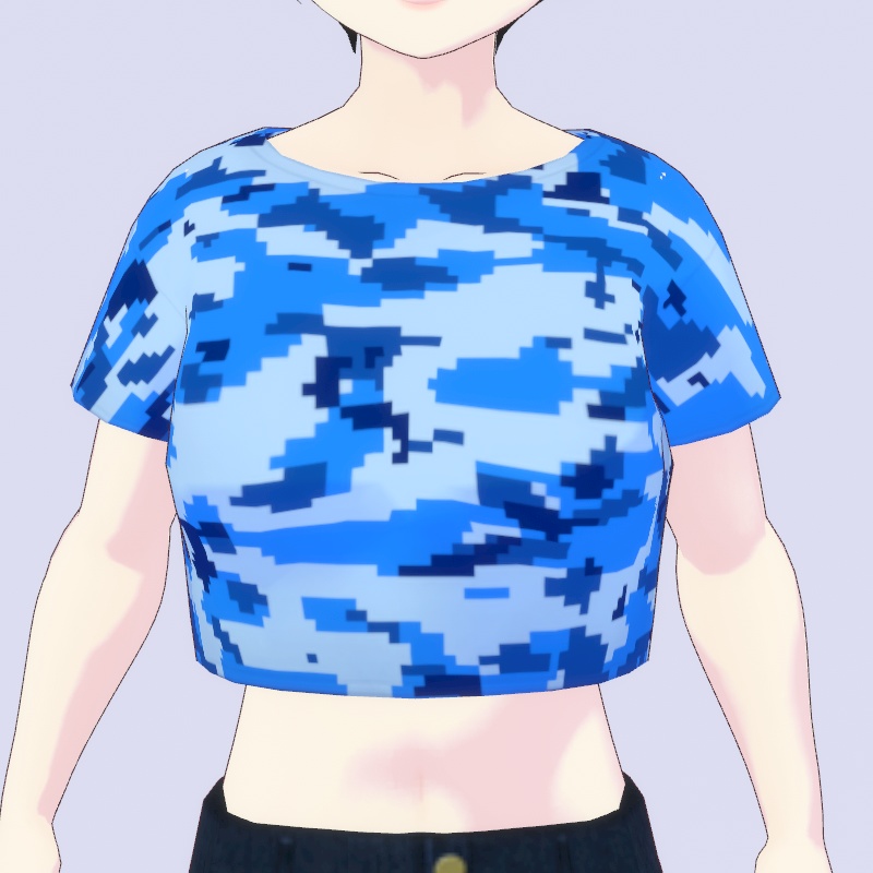 涼し気迷彩ミニＴシャツ