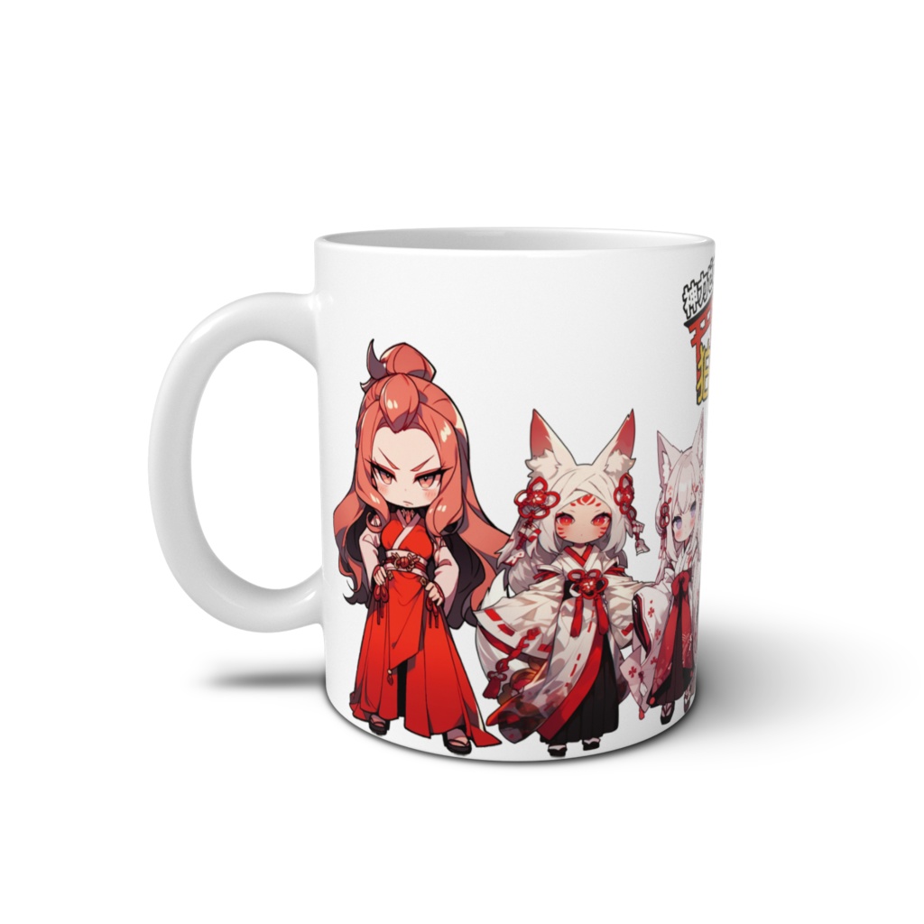 神力ゼロの神様と狛犬神使マグカップ