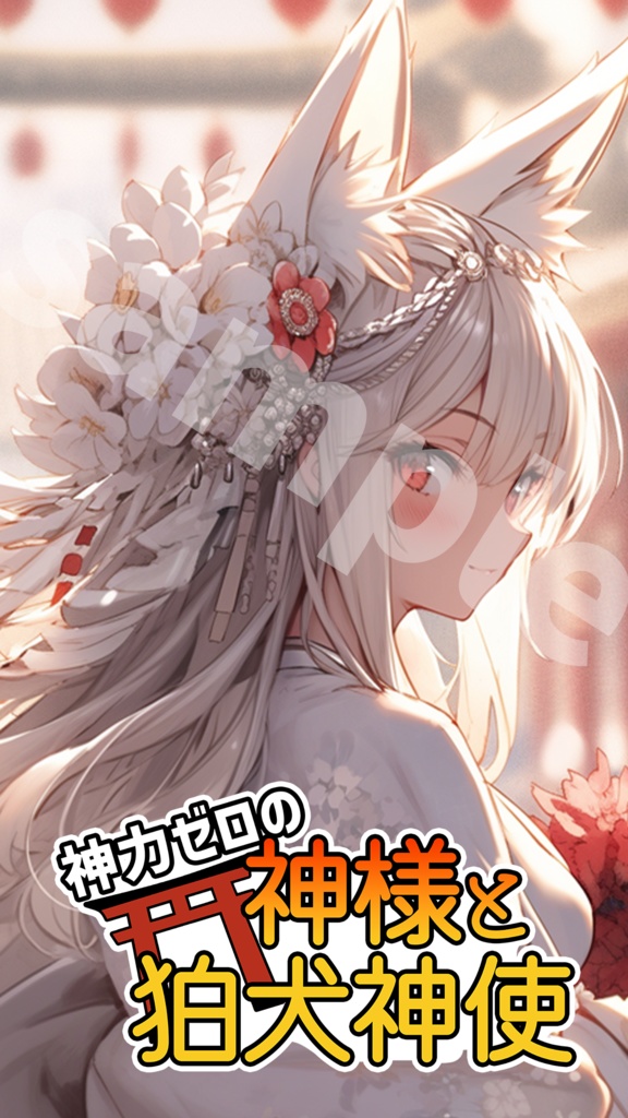 神力ゼロの神様と狛犬神使 待ち受け画像