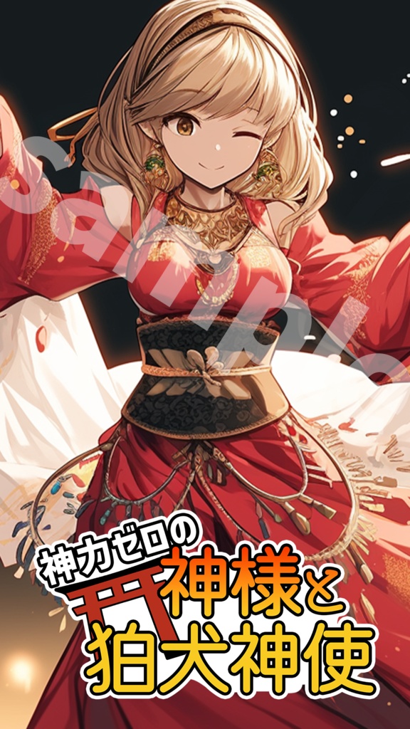 神力ゼロの神様と狛犬神使 待ち受け画像