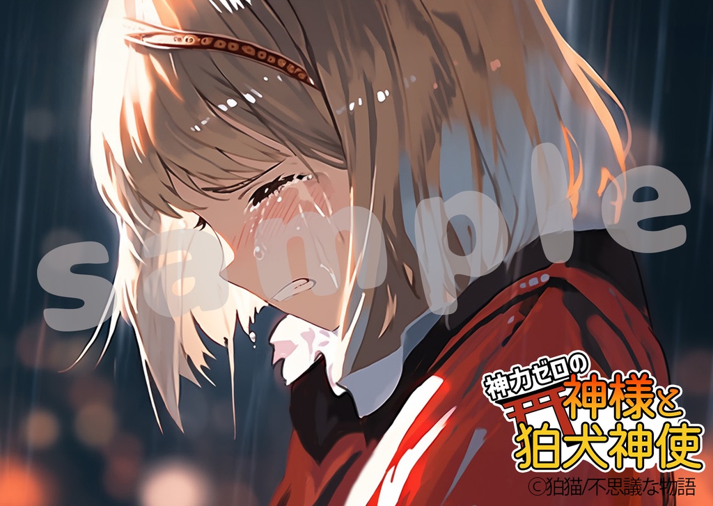 神力ゼロの神様と狛犬神使ステッカー