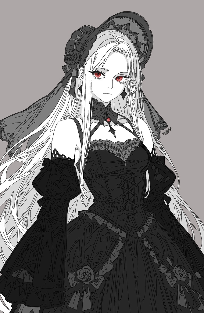 ゴシック少女｜高解像度イラストセット 01