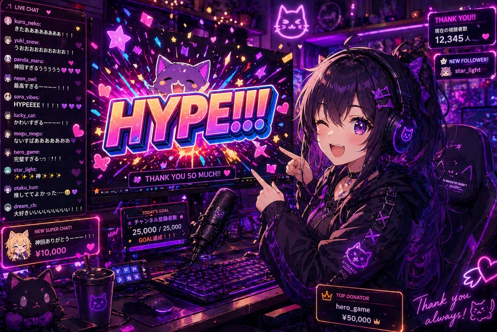 【わんコメ連動】コメント爆発!盛り上がり自動演出ポップアップツール(OBS拡張)