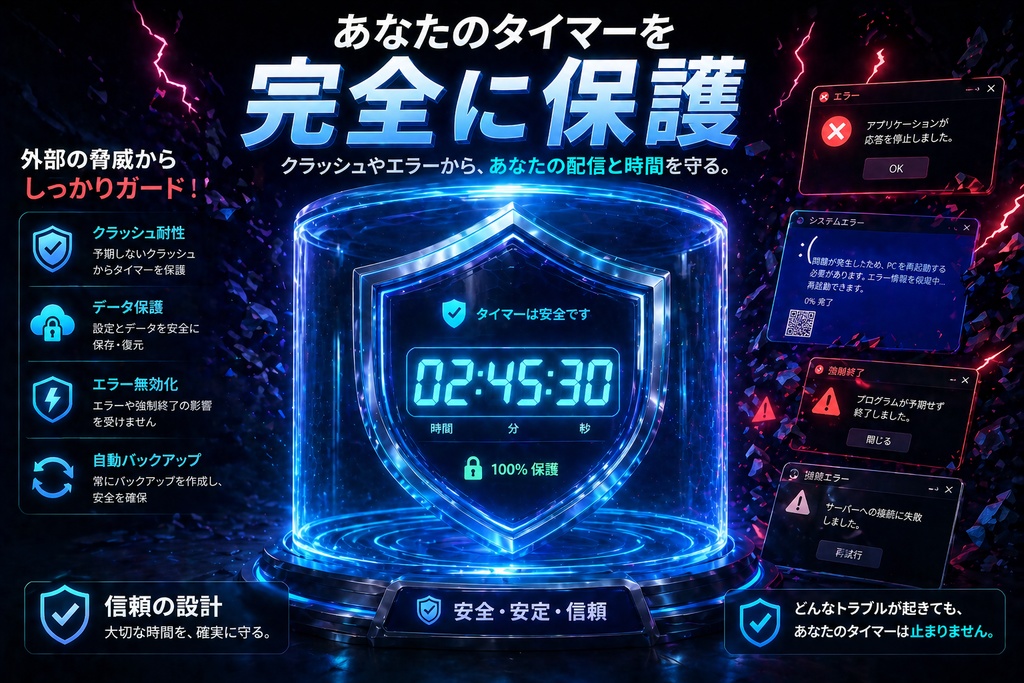 【OBS拡張】シーン連動で完全自動化!作業配信タイマー(クラッシュ復元機能つき)