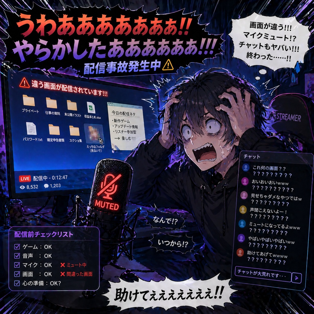 【OBS拡張】放送事故ゼロへ!配信開始前セーフティ・自動チェックツール(ミュート&シーン誤爆防止)