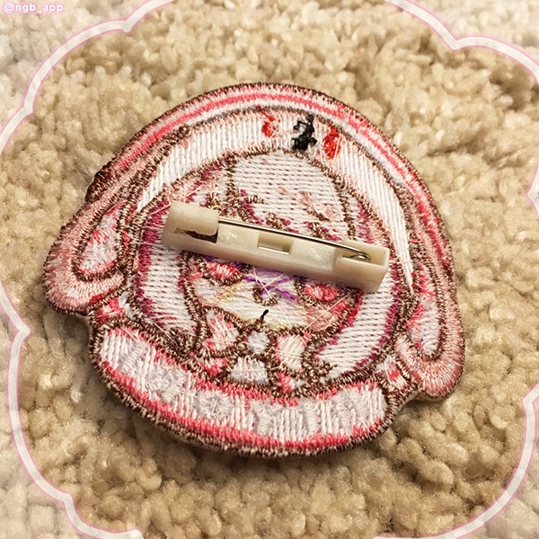 【シャレマニ】だっこしてねましょう刺繍バッジ