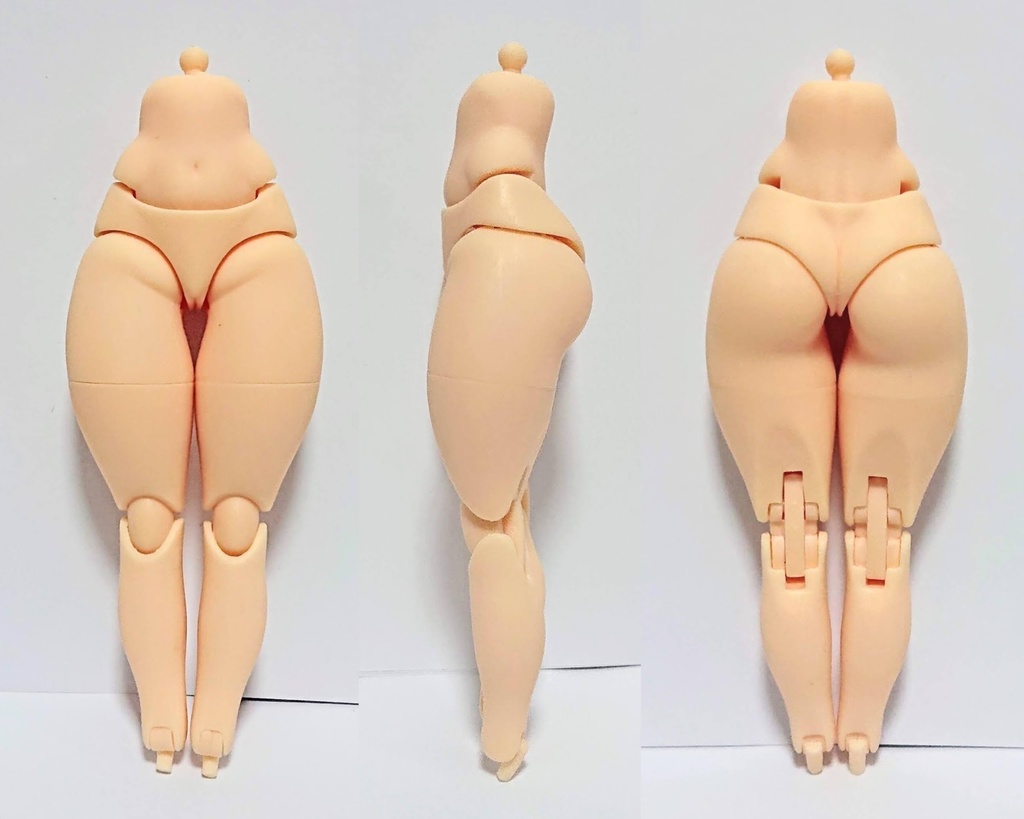 メガミデバイス  アマテラス、スサノヲサイズ用「ボディパーツ C」太めの下半身 3Dプリンター出力品