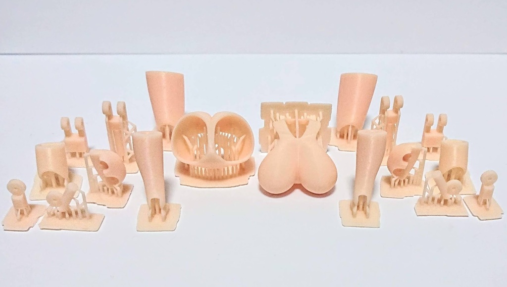 【販売終了】メガミデバイス PUNI☆MOFU用サイズ 「ボディパーツ E 」 胸、脚の肌色化 3Dプリンター出力品