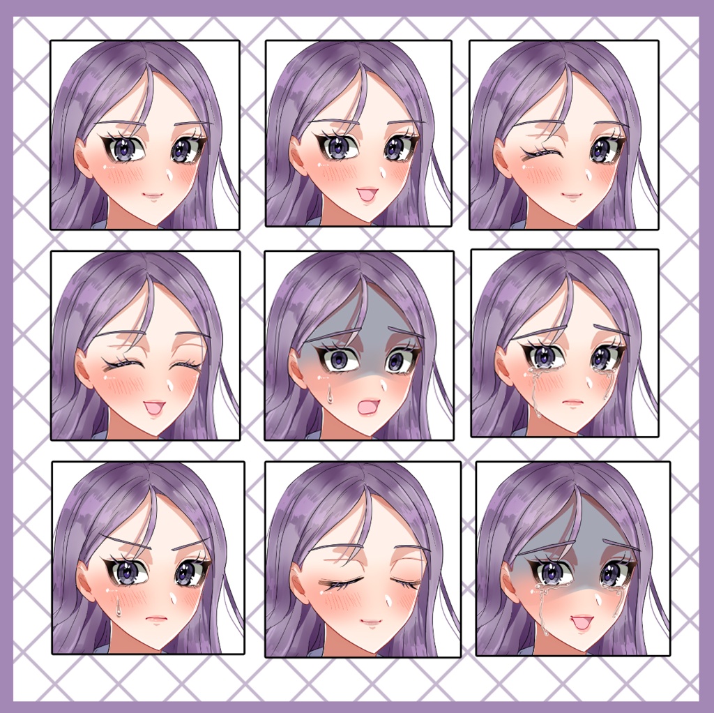【表情差分有】お嬢様orギャル風JK立ち絵/psd+pngデータ