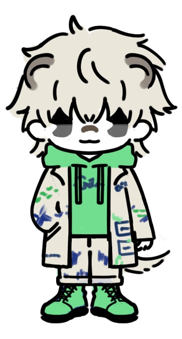 アニマル擬人化ステッカー3点セット