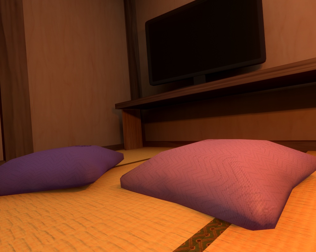 [VRChat想定][ワールド向け][軽量] 座布団/ざぶとん