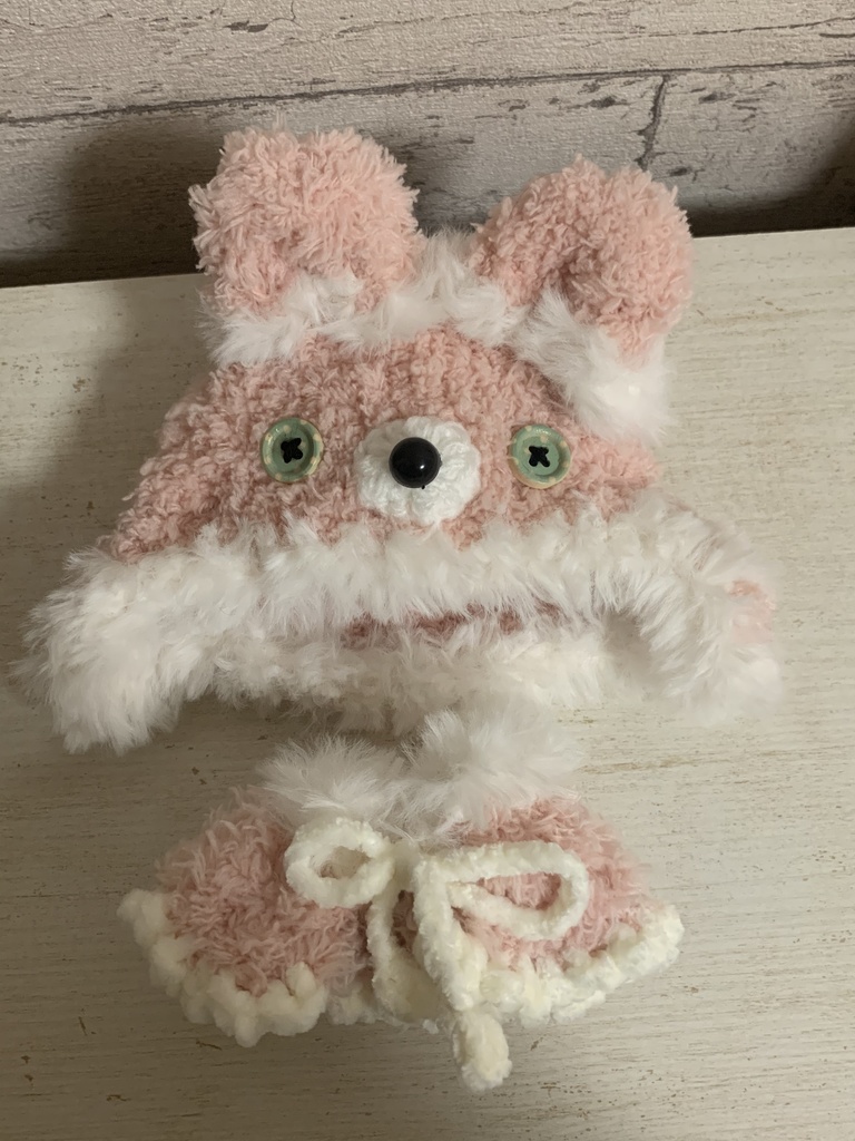 【16cmぬい用】うさぎポンチョ(色多種ご用意)