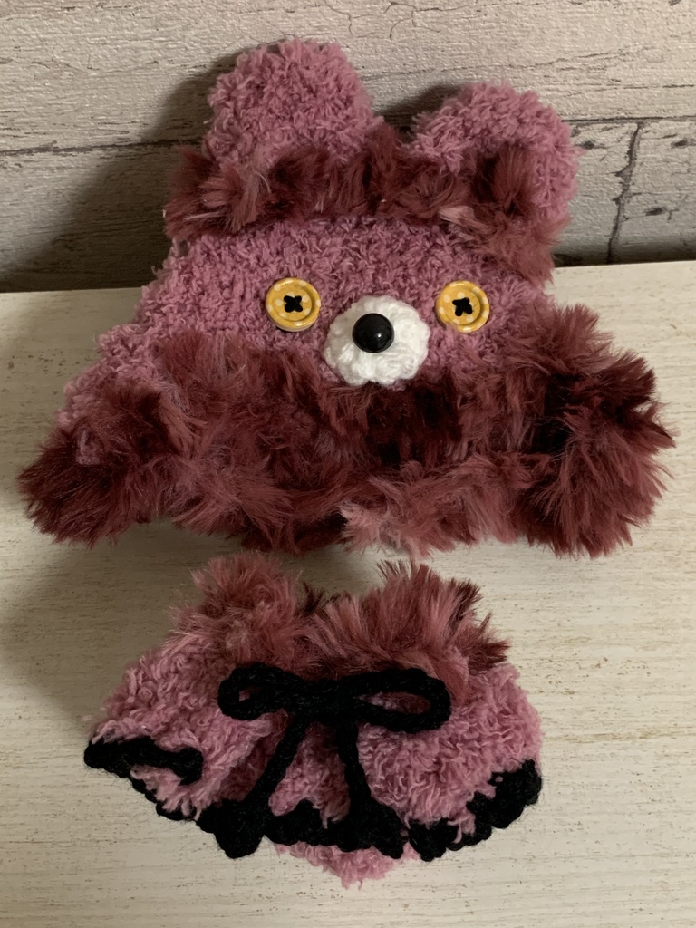 【16cmぬい用】うさぎポンチョ(色多種ご用意)