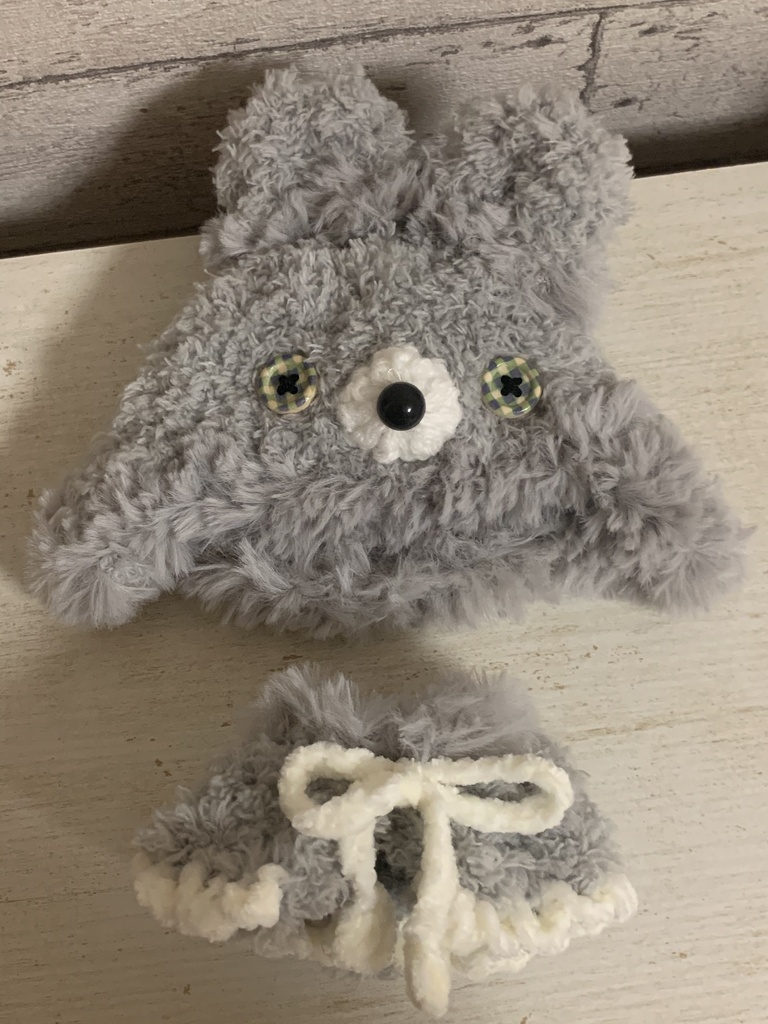 【16cmぬい用】うさぎポンチョ(色多種ご用意)