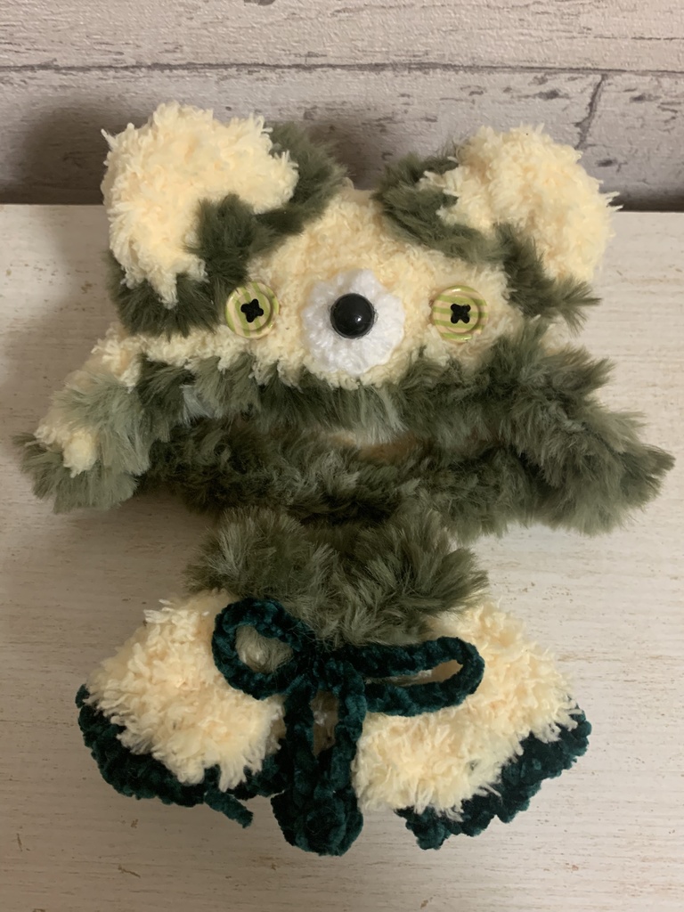 【16cmぬい用】くま耳ぽんちょ(色多数ご用意有)