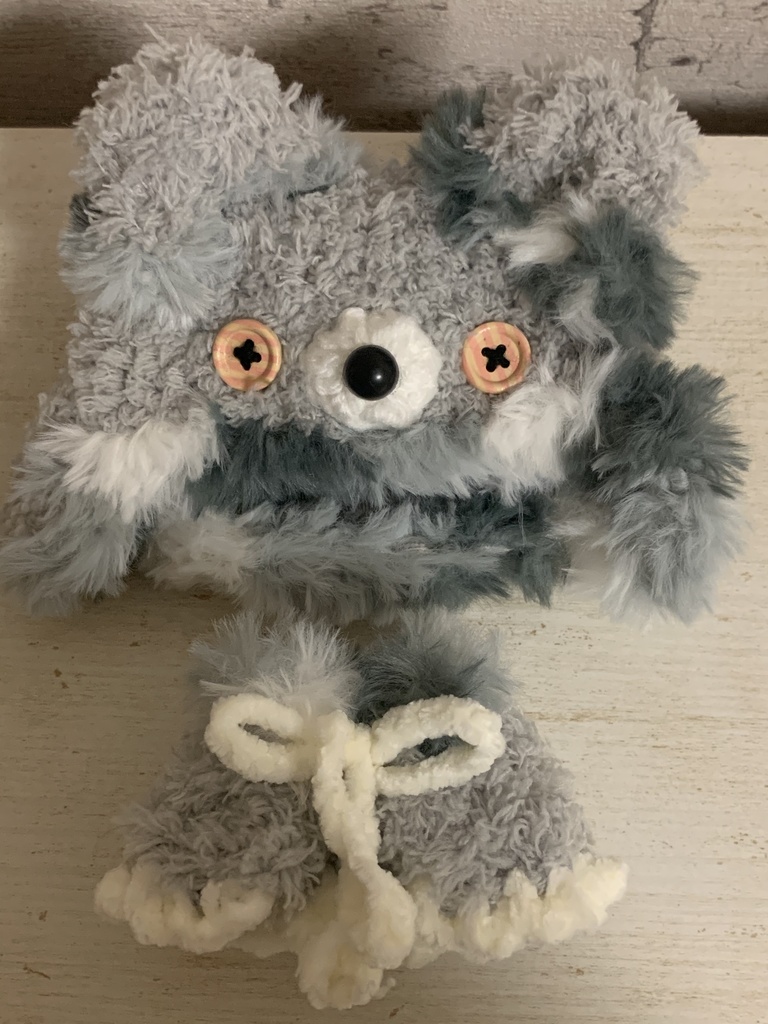 【16cmぬい用】くま耳ぽんちょ(色多数ご用意有)