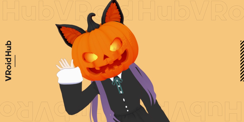 猫耳かぼちゃの帽子 ハロウィン VRC VRchat