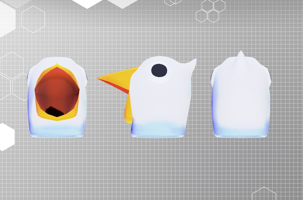 【無料配布】【3Dモデル】ガチョウの被り物