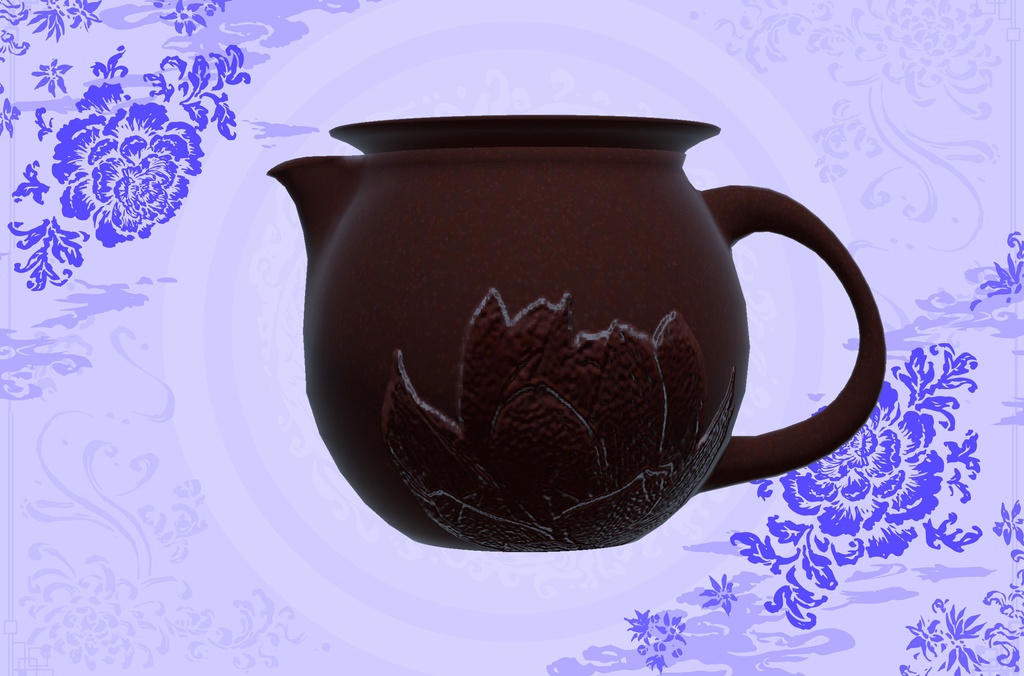 【3Dモデル】中華茶器セット、中華ティーポット