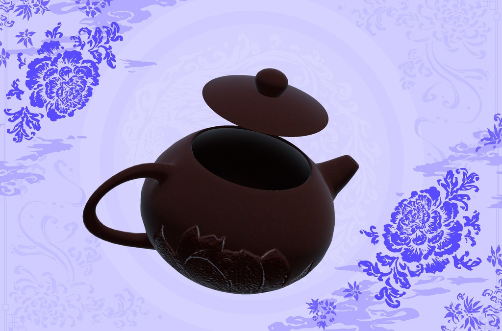 【3Dモデル】中華茶器セット、中華ティーポット
